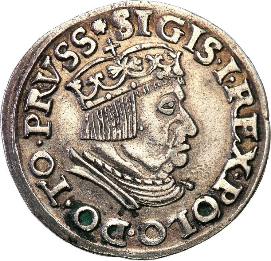 Zygmunt I Stary. Trojak (3 grosze) 1537, Gdańsk
